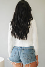 Load image into Gallery viewer, Into The City Button Front Knit Top // White