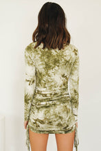 Load image into Gallery viewer, Empire State Drawstring Mini Dress // Tie Dye