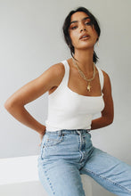 Load image into Gallery viewer, Everybody Dance Tie Back Knit Top // White