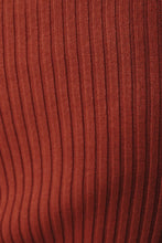 Load image into Gallery viewer, Fine Line Ribbed Knit Top // Burgundy