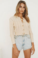 Load image into Gallery viewer, La Collection Button Front Knit // Natural