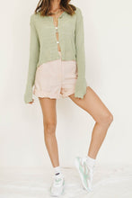 Load image into Gallery viewer, Follow You Button Front Knit Top // Sage