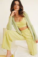 Load image into Gallery viewer, Ava Button Front Ribbed Knit Top // Sage