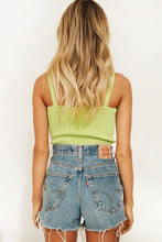 Load image into Gallery viewer, Italian Getaway Ribbed Knit Top // Lime