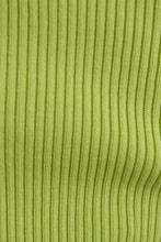 Load image into Gallery viewer, Italian Getaway Ribbed Knit Top // Lime