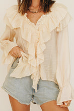 Load image into Gallery viewer, Fashion Show Button Front Top // Cream