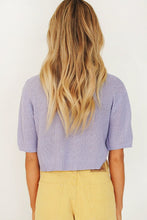 Load image into Gallery viewer, Lost In Yesterday Button Front Knit Top // Lilac