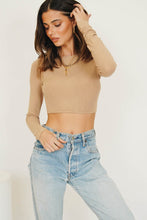 Load image into Gallery viewer, Backstage Style Tie Back Top // Mocha