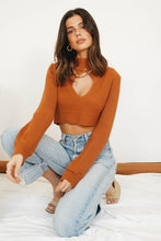 Load image into Gallery viewer, Hold On Tie Back Knit Top // Tan