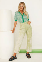 Load image into Gallery viewer, Femme Cool Button Front Knit Top // Green