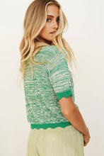 Load image into Gallery viewer, Femme Cool Button Front Knit Top // Green