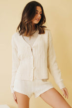 Load image into Gallery viewer, Honey Button Front Knit Top // Cream