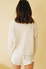 Load image into Gallery viewer, Honey Button Front Knit Top // Cream