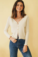 Load image into Gallery viewer, In The Desert Button Front Knit Top // Natural