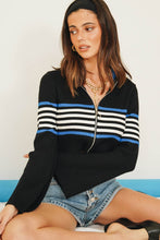 Load image into Gallery viewer, 90's Culture Ribbed Zip Front Top // Black