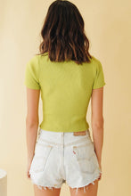 Load image into Gallery viewer, Changing World Ribbed Knit Top // Lime