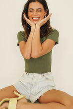 Load image into Gallery viewer, Changing World Ribbed Knit Top // Khaki