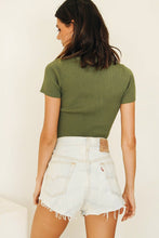 Load image into Gallery viewer, Changing World Ribbed Knit Top // Khaki