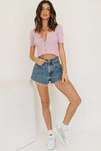 Load image into Gallery viewer, In Motion Button Front Knit Top // Pink