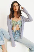 Load image into Gallery viewer, Be Chic Button Front Knit Top // Lavender