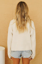Load image into Gallery viewer, New Film Button Front Knit Top // Cream