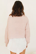 Load image into Gallery viewer, Morning Rain Button Front Knit Cardigan // Blush