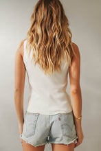 Load image into Gallery viewer, Lead To Believe Drawstring Knit Top // White