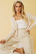 Load image into Gallery viewer, By Morning Button Front Knit Top // Nude