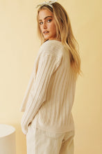 Load image into Gallery viewer, By Morning Button Front Knit Top // Nude