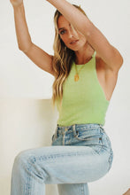Load image into Gallery viewer, 90's Nostalgia Halter Knit Top // Lime
