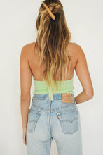 Load image into Gallery viewer, 90's Nostalgia Halter Knit Top // Lime