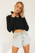 Load image into Gallery viewer, Famous Groupies Knit Top // Black