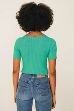 Load image into Gallery viewer, Always On Time Ribbed Knit Top // Green