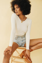 Load image into Gallery viewer, Me & You Ribbed Knit Top // Cream