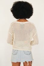 Load image into Gallery viewer, New Light Button Front Knit Top // Natural