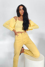 Load image into Gallery viewer, New Attitude Knit Cardi Set // Lemon