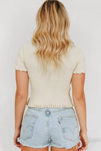 Load image into Gallery viewer, Kit Button Front Knit Top // Natural