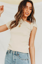 Load image into Gallery viewer, A Band Member Ribbed Top // Natural