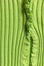 Load image into Gallery viewer, Kit Button Front Knit Top // Lime