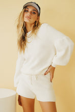 Load image into Gallery viewer, Life In Italy Knit Shorts // White
