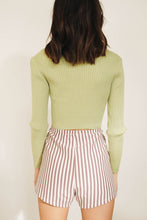 Load image into Gallery viewer, Beach Bars Knit Top // Sage
