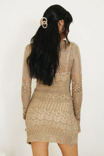 Load image into Gallery viewer, Market Day Crochet Knit Mini Dress // Taupe
