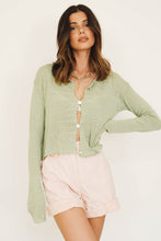 Load image into Gallery viewer, Follow You Button Front Knit Top // Sage

