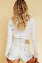 Load image into Gallery viewer, Manhattan Minimalist Ribbed Knit Top // White
