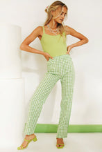 Load image into Gallery viewer, Boy Crush Check Pants // Lime
