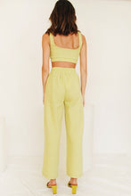 Load image into Gallery viewer, L.A Parties Ribbed Pants // Lime
