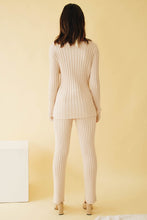 Load image into Gallery viewer, La Mer Ribbed Knit Pants // Natural
