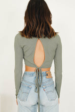 Load image into Gallery viewer, Backstage Style Tie Back Top // Khaki
