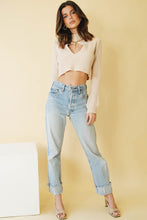 Load image into Gallery viewer, Hold On Tie Back Knit Top // Natural
