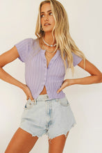 Load image into Gallery viewer, Another Day Button Front Knit Top // Lilac
